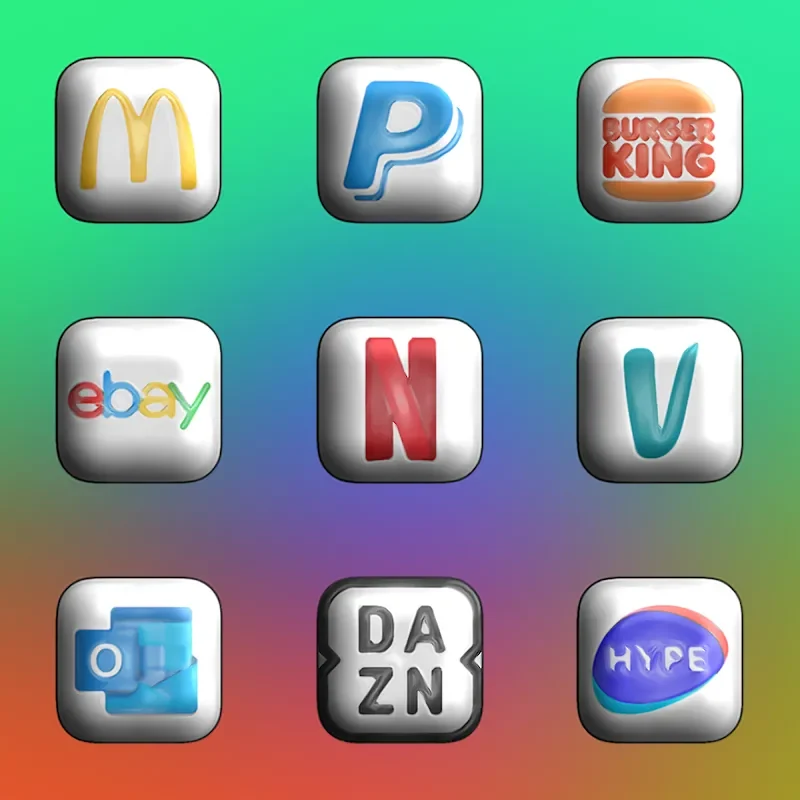 Screenshot 4 — Glossy 3D – Icon Pack 1.9 MOD APK