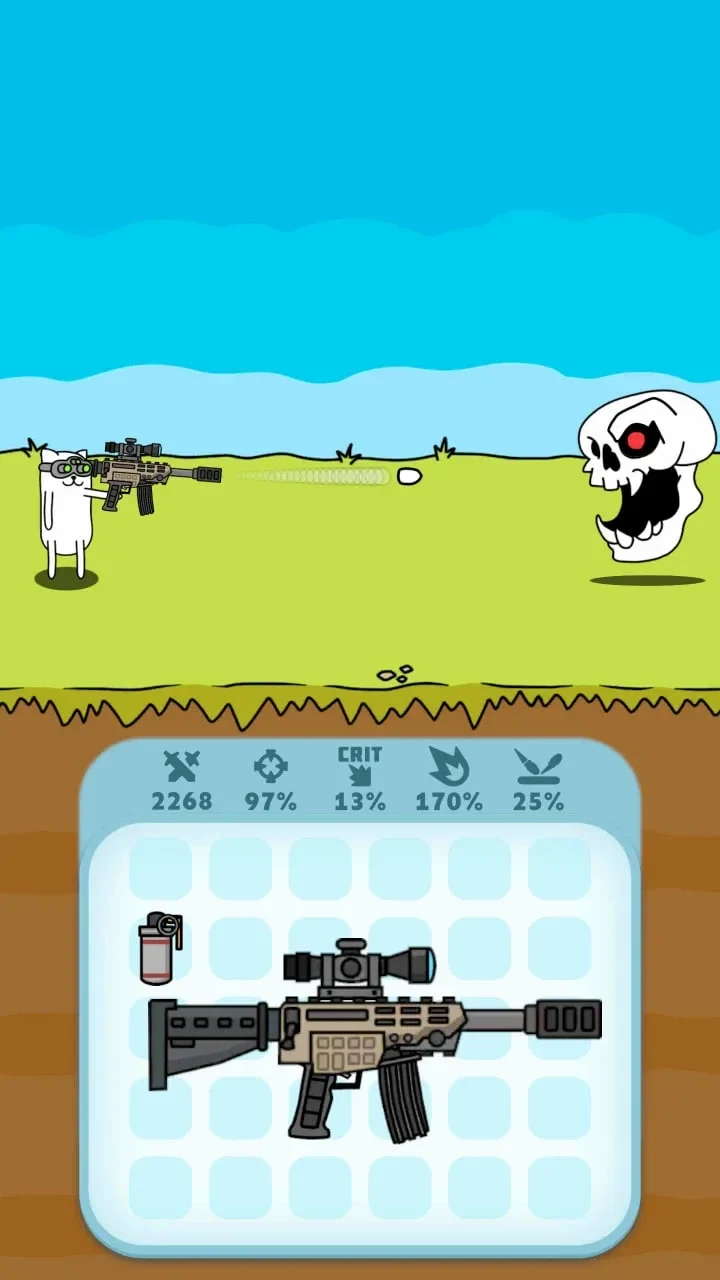 Screenshot 1 — Gun Hero: Cat Survival Shooter 4.3.2 MOD APK