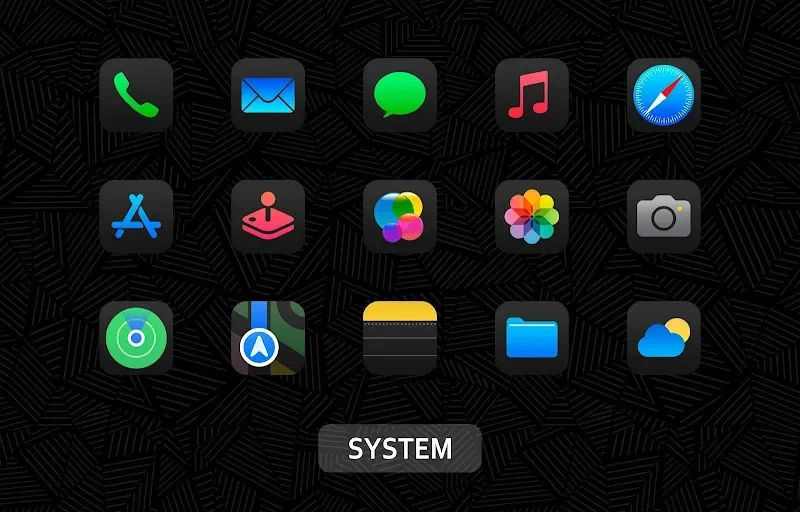 Screenshot 2 — iDarkOS 18 – Icon Pack 1.6.2 MOD APK
