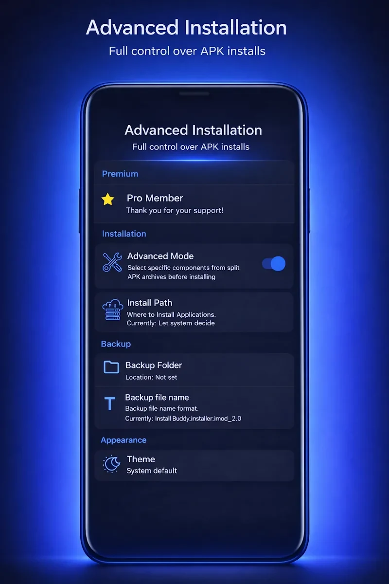 لقطة شاشة 3 — Install Buddy – XAPK Installer 2.2 MOD APK