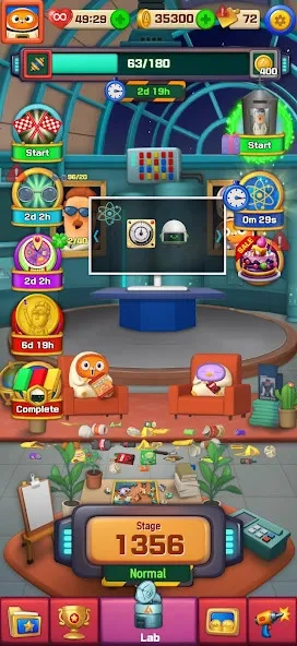 لقطة شاشة 2 — Maca dan Roni Match3 LAB 1.5.9 MOD APK