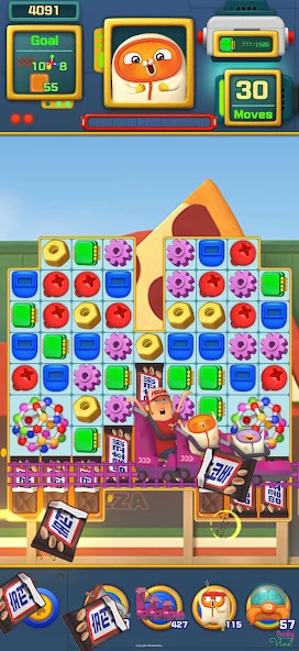 لقطة شاشة 5 — Maca dan Roni Match3 LAB 1.5.9 MOD APK