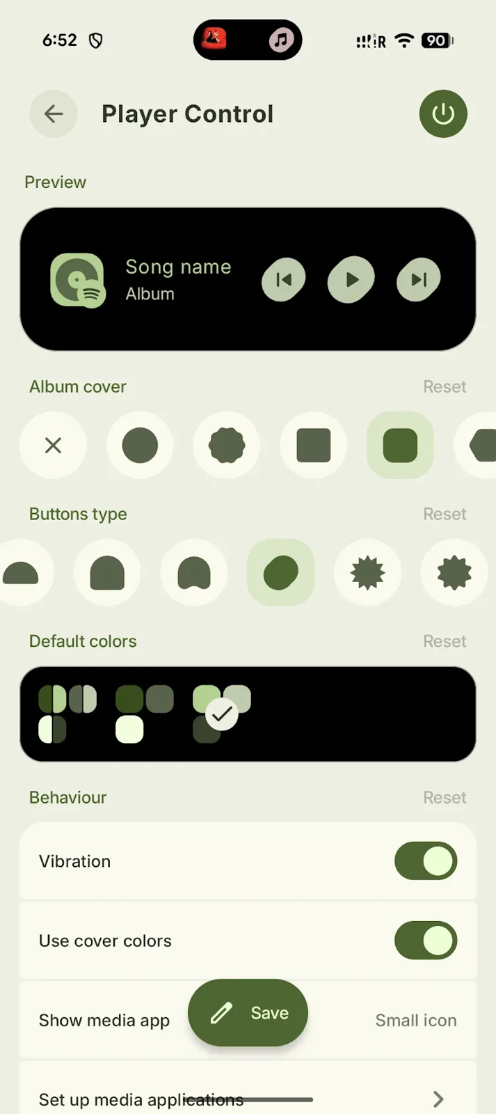 Captura de tela 3 — Material Capsule: Dynamic UI 15.9 MOD APK