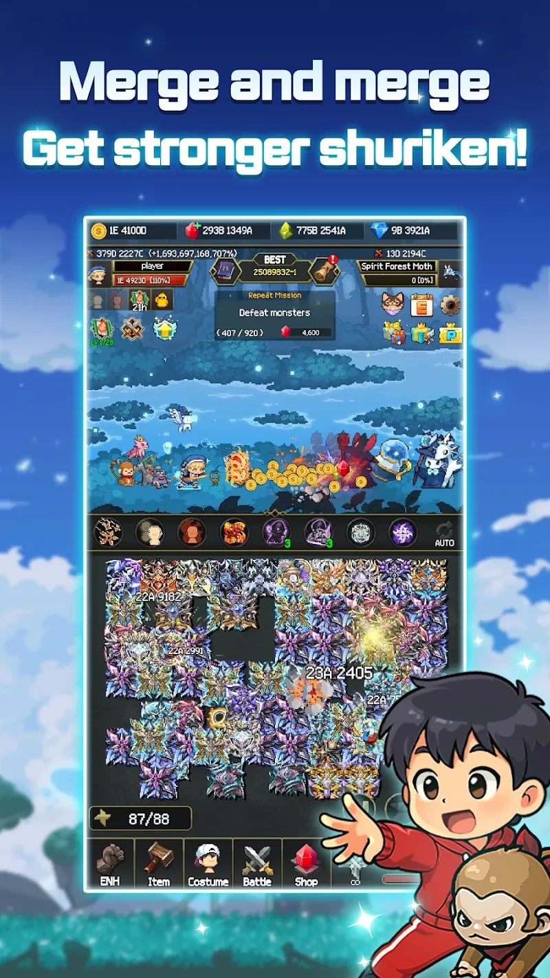 Screenshot 3 — Merge Ninja Star 2 1.0.651 MOD APK