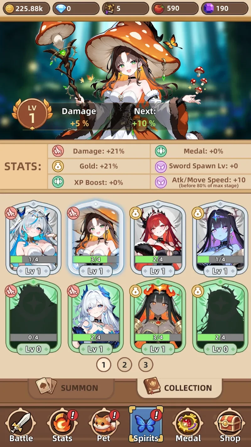 Ekran Görüntüsü 4 — Mushroom Saga: Idle Sword RPG 0.41 MOD APK