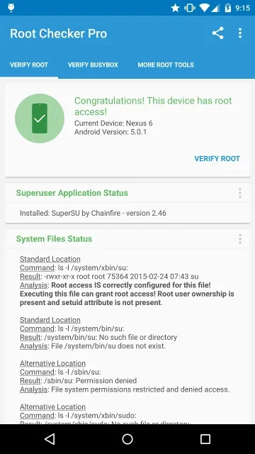 Screenshot 1 — Root Checker Pro 1.6.4 MOD APK