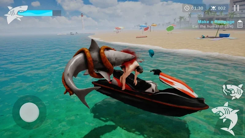 Ảnh chụp màn hình 2 — Shark Ravage: Shark Simulator 1.25 MOD APK