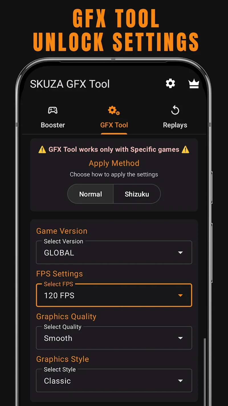 Screenshot 2 — SKUZA Game Booster & GFX Tool 1.6.2 MOD APK