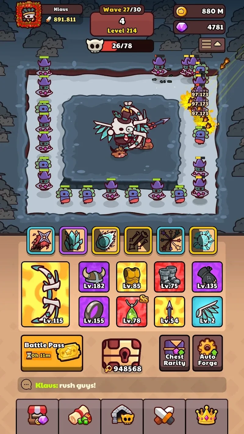 Screenshot 5 — Smith Legend: Idle Rpg TD 1.0.44 MOD APK