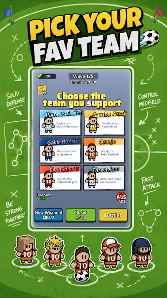 Screenshot 2 — Soccer War: Merge 1.1.4 MOD APK