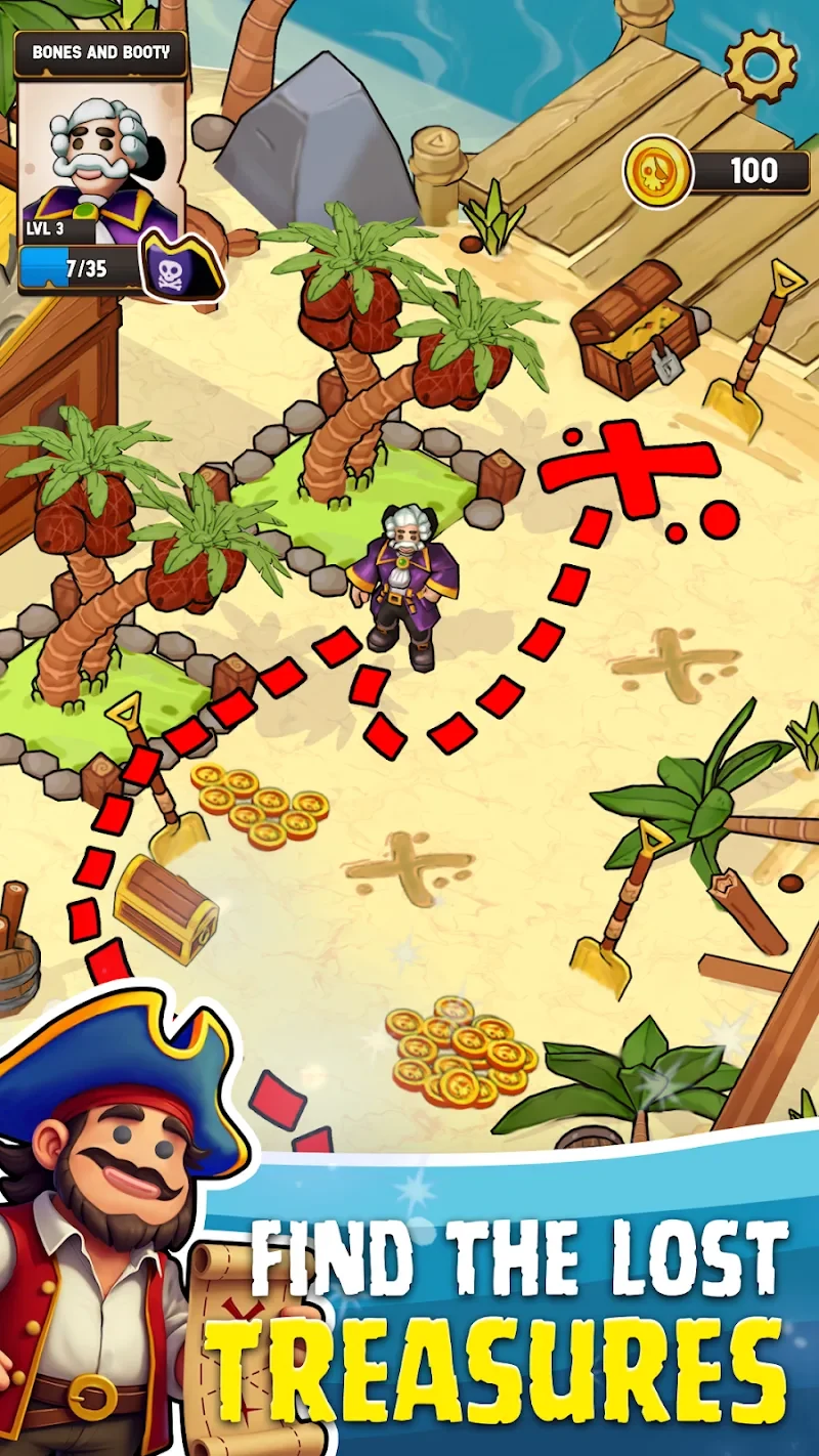 Captura de tela 3 — The Lost Pirate: Treasure Hunt 1.0.4 MOD APK