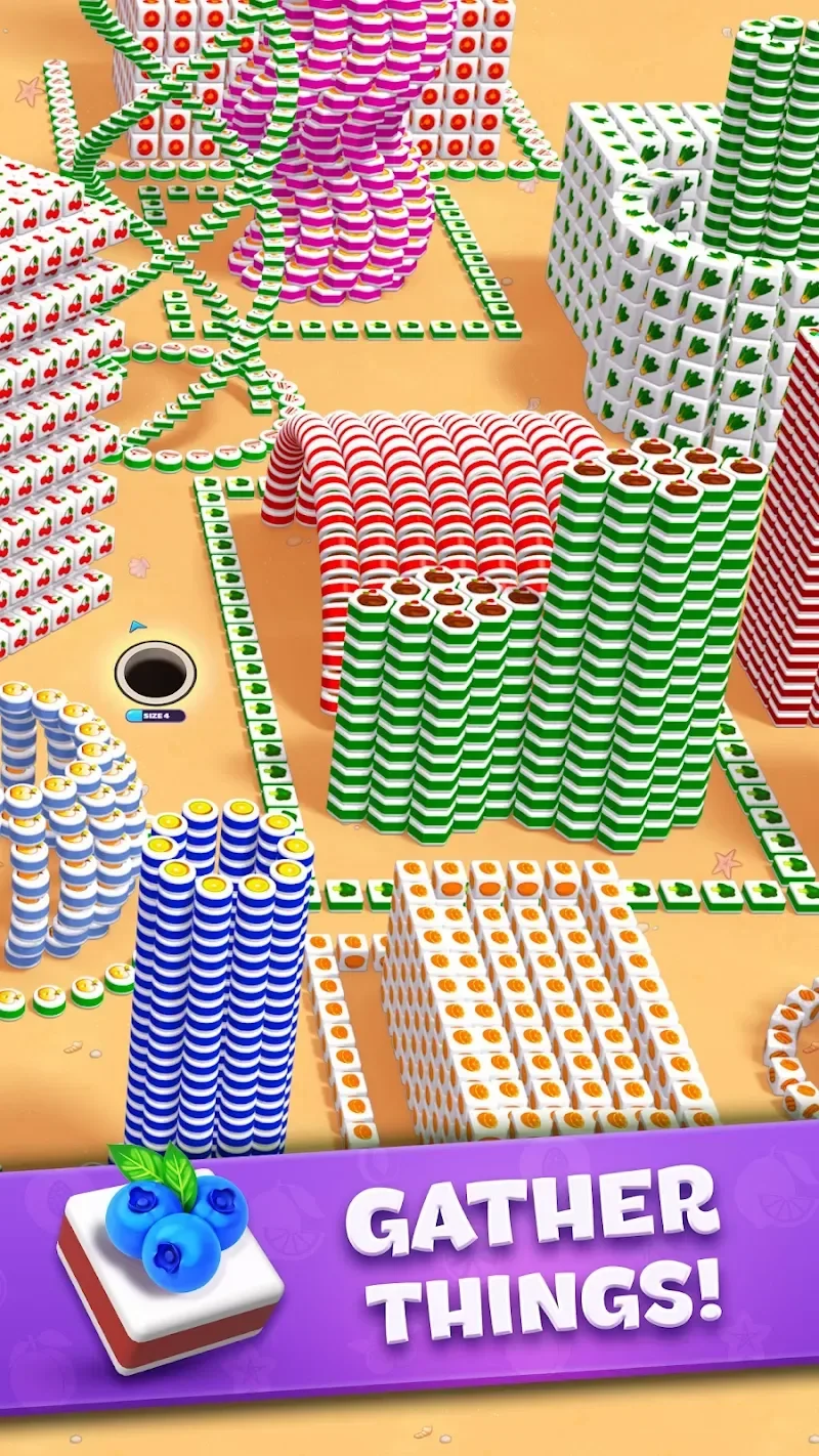 Screenshot 2 — Tiles in Hole: Black Hole 1.22.0 MOD APK