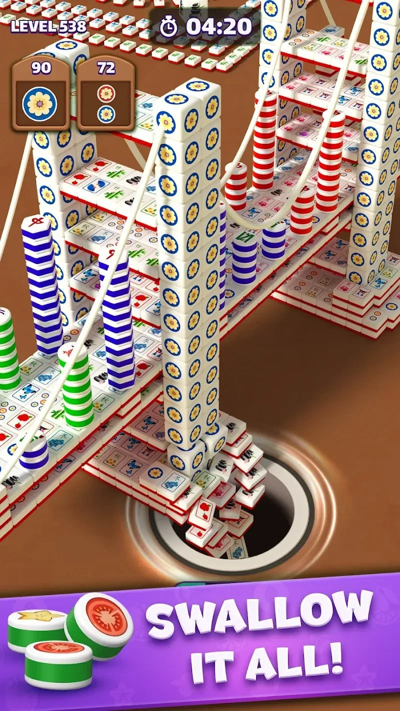 Screenshot 3 — Tiles in Hole: Black Hole 1.22.0 MOD APK