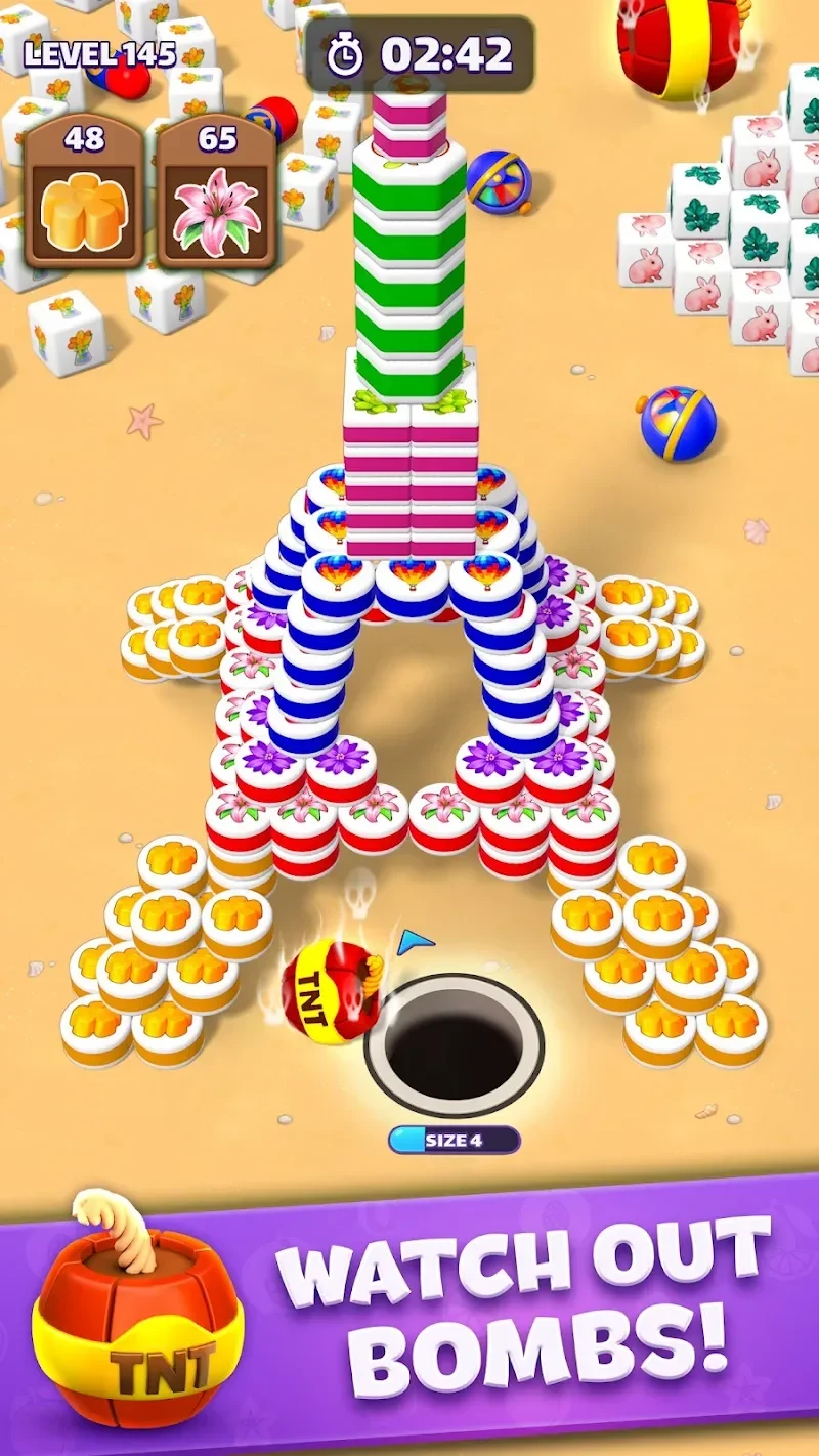 Screenshot 4 — Tiles in Hole: Black Hole 1.22.0 MOD APK