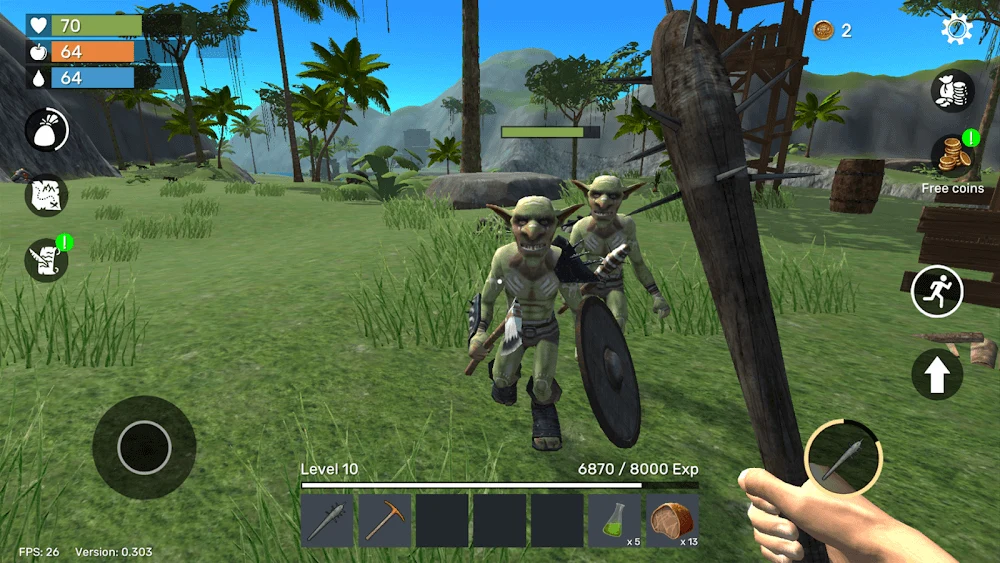 Screenshot 2 — Uncharted Island: Survival RPG 1.1.15 MOD APK